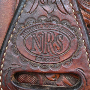 14.5" USED NRS ROPING SADDLE Sale Barn NRS