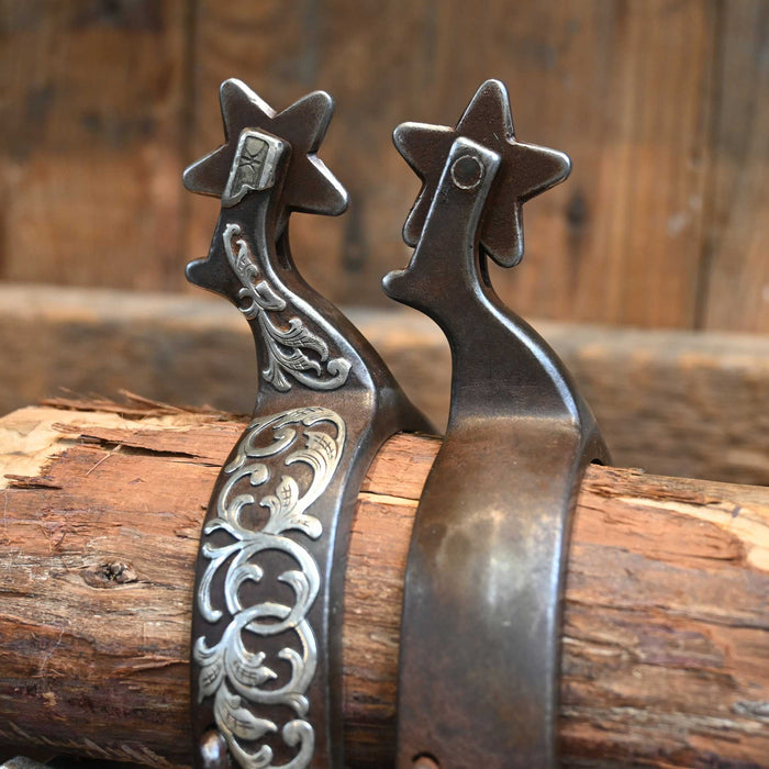 Kerry Kelley Silver Mounted 5pt. Spurs