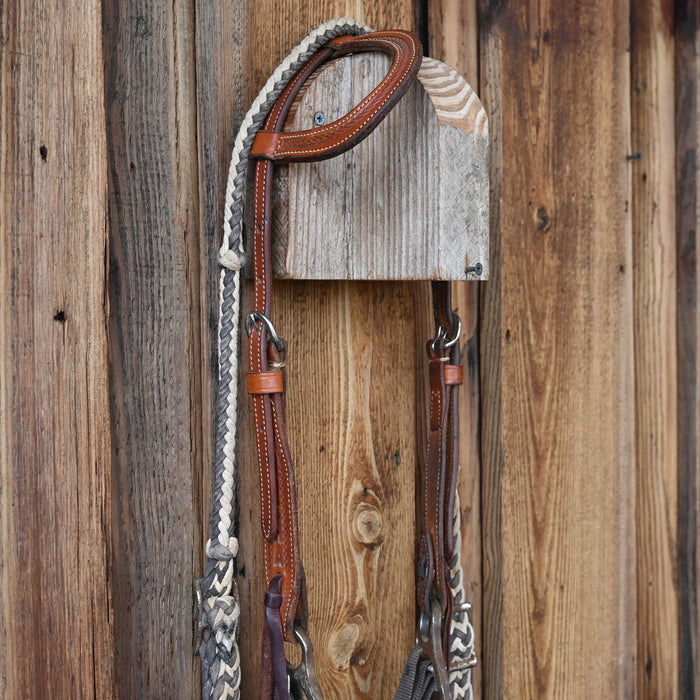 Classic Equine Twisted Wire Dogbone Bridle Rig w/Single Ear Headstall Tack - Rigs Classic Equine