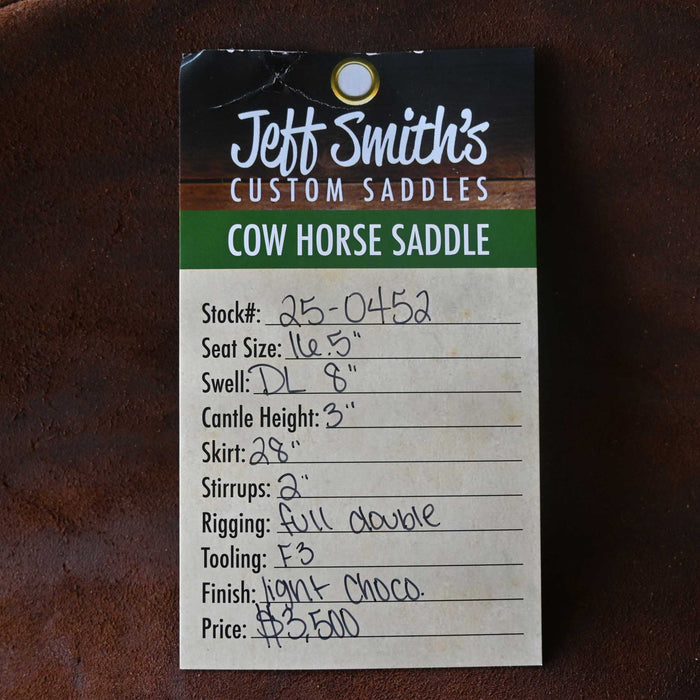 16.5" JEFF SMITH DONN LESON COW HORSE SADDLE Saddles - New Jeff Smith