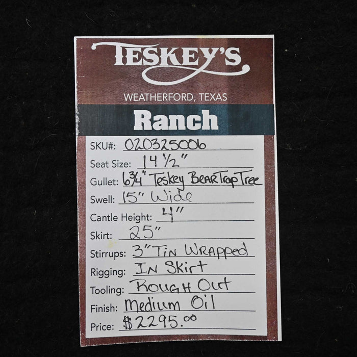 14.5" TESKEY'S RANCH SADDLE