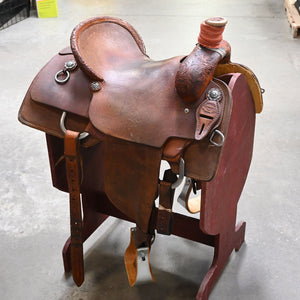 15" USED TESKEY'S ROPING SADDLE Saddles Teskey's Saddlery