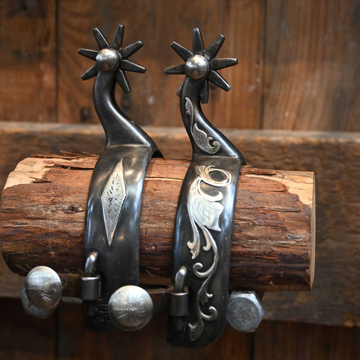 Jason Jarvis Silver Mounted 8pt. Spurs