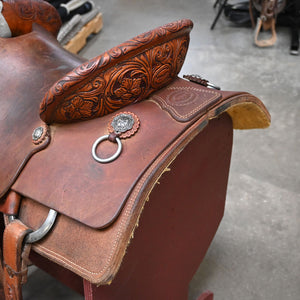 15" USED TESKEY'S ROPING SADDLE Saddles Teskey's Saddlery