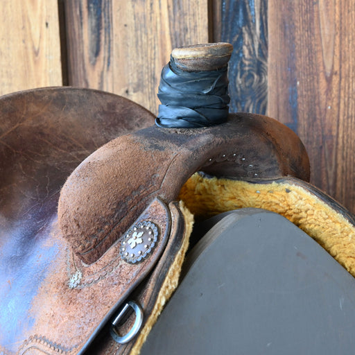 13.5" USED PATRICK SMITH TEAM ROPING SADDLE Saddles - Used Patrick Smith