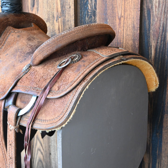 13.5" USED PATRICK SMITH TEAM ROPING SADDLE Saddles - Used Patrick Smith
