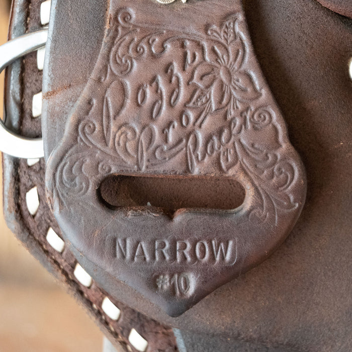 14" USED DOUBLE J POZZI PRO BARREL SADDLE Saddles - Used DOUBLE J SADDLERY