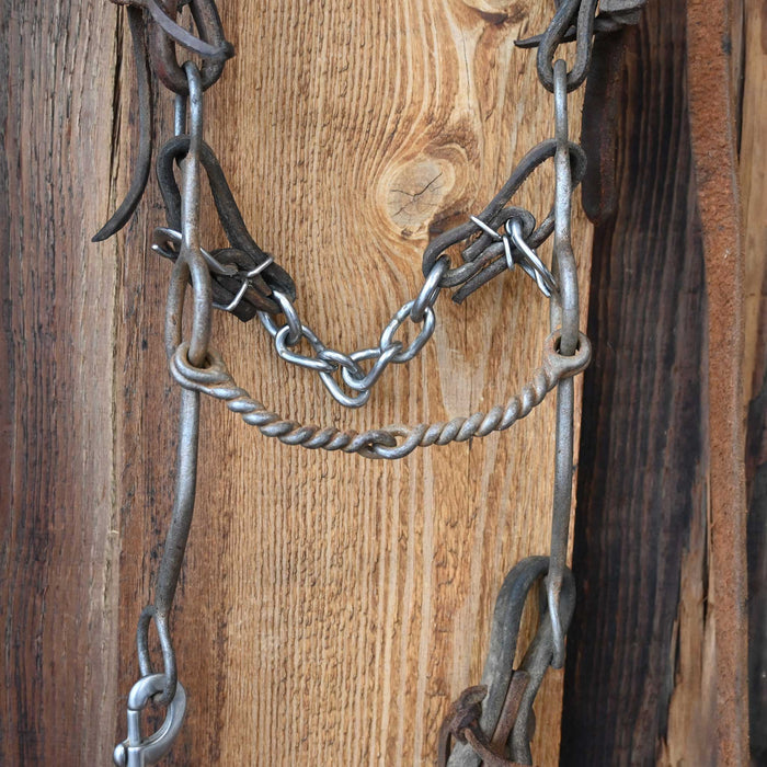 Cirlce Gag Twisted Wire Snaffle Bridle Rig w/Split Ear Headstall Tack - Rigs misc