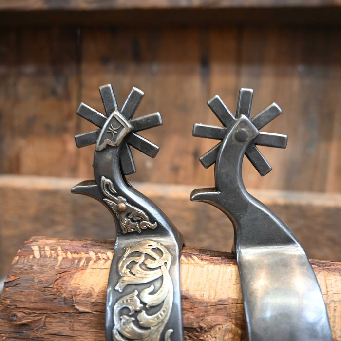 Kerry Kelley Silver Mounted 8pt. Spurs