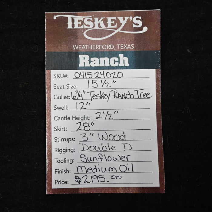 15.5" TESKEY'S RANCH SADDLE