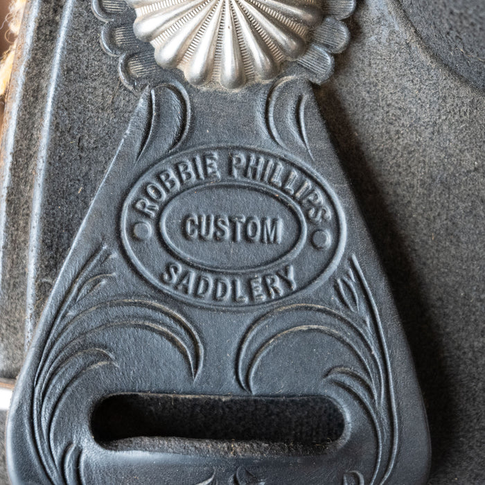 13" USED ROBBIE PHILLIPS BARREL SADDLE Saddles - Used Robbie Phillips