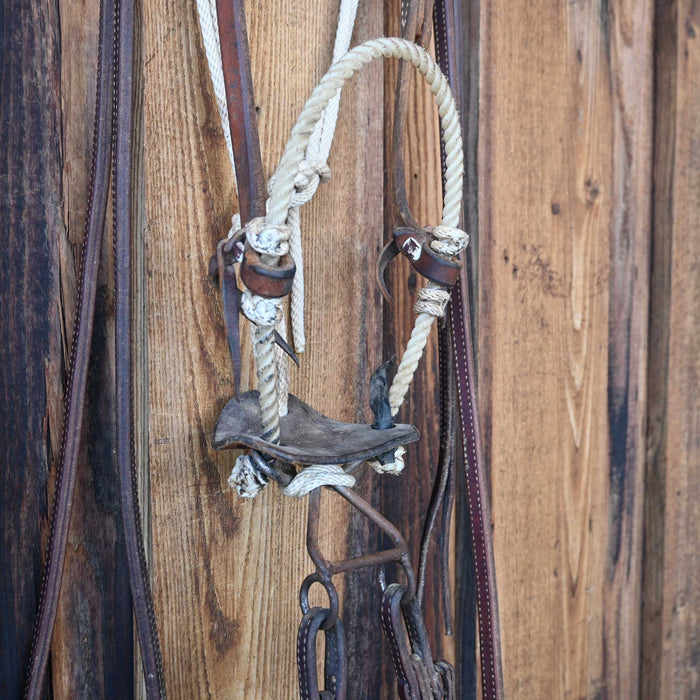 Quick Stop Hackamore w/Leather Browband
