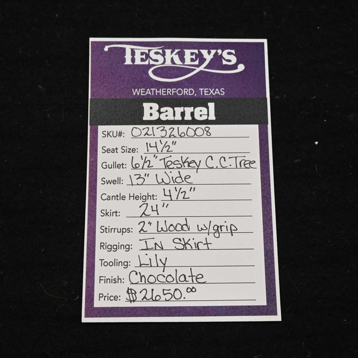 14.5" TESKEY'S BARREL SADDLE