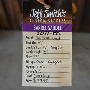 14" USED JEFF SMITH C3 BARREL SADDLE Saddles Jeff Smith   