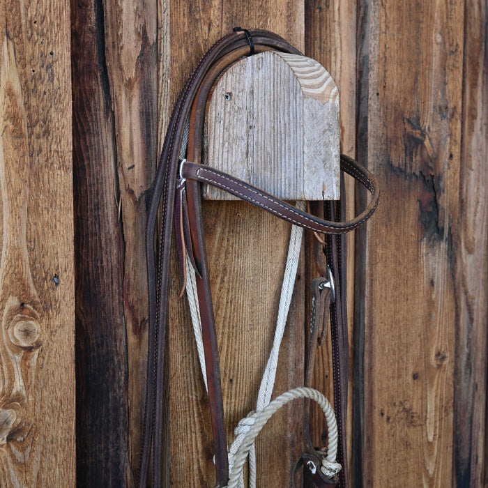 Quick Stop Hackamore w/Leather Browband