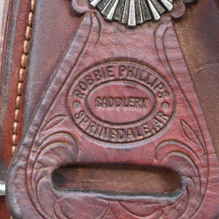 13" USED ROBBIE PHILLIPS BARREL SADDLE Saddles - Used Robbie Phillips