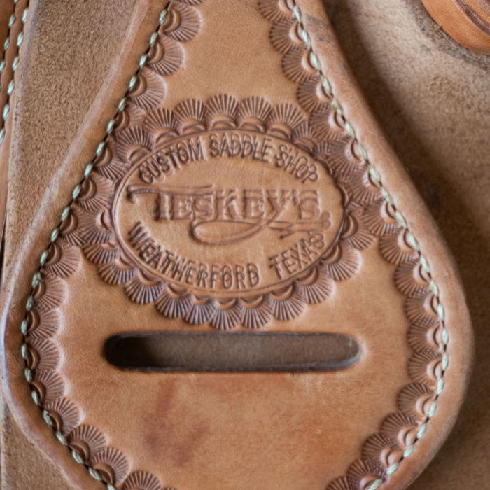 14.5" USED TESKEY'S CALF ROPING SADDLE Saddles - Used Teskey's Saddlery