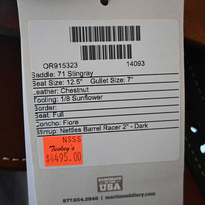 12.5" MARTIN STINGRAY BARREL SADDLE