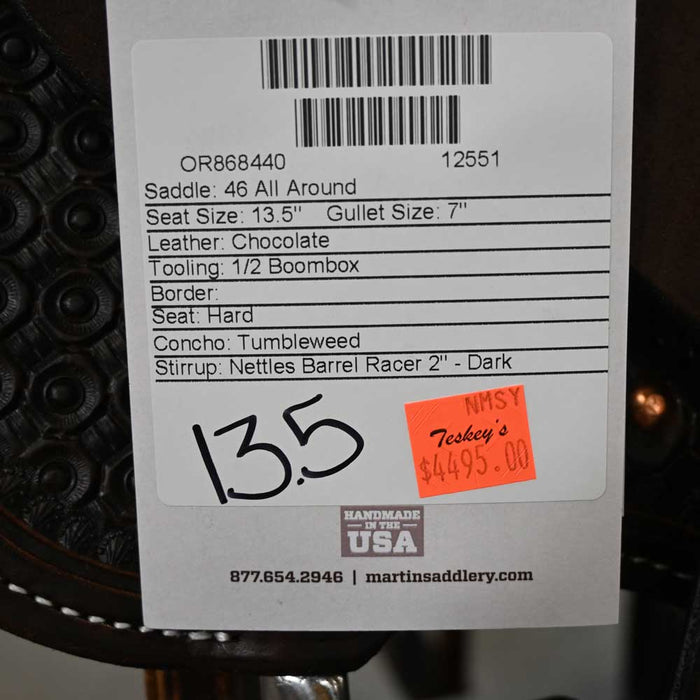 13.5" MARTIN ALL AROUND SADDLE Saddles - New Martin Saddlery