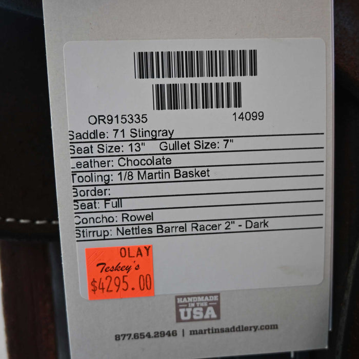 13" MARTIN STINGRAY BARREL SADDLE
