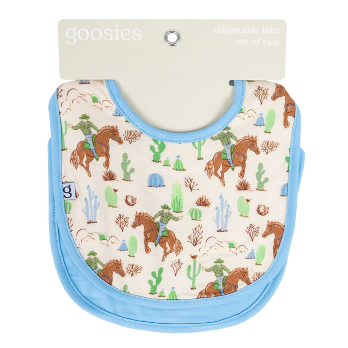 Saddle Up Cowboy Toile Bib Set