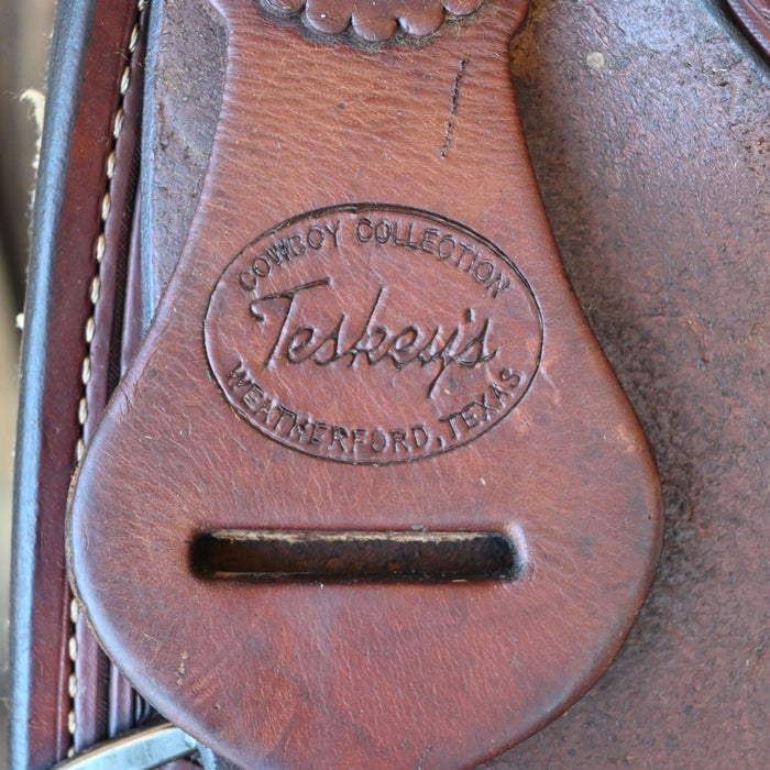 17" USED TESKEY'S CUTTING SADDLE Saddles - Used Teskey's Saddlery
