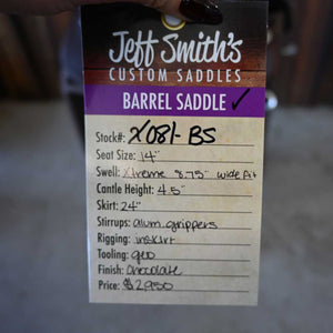 14" USED JEFF SMITH XTREME BARREL SADDLE Saddles Jeff Smith   