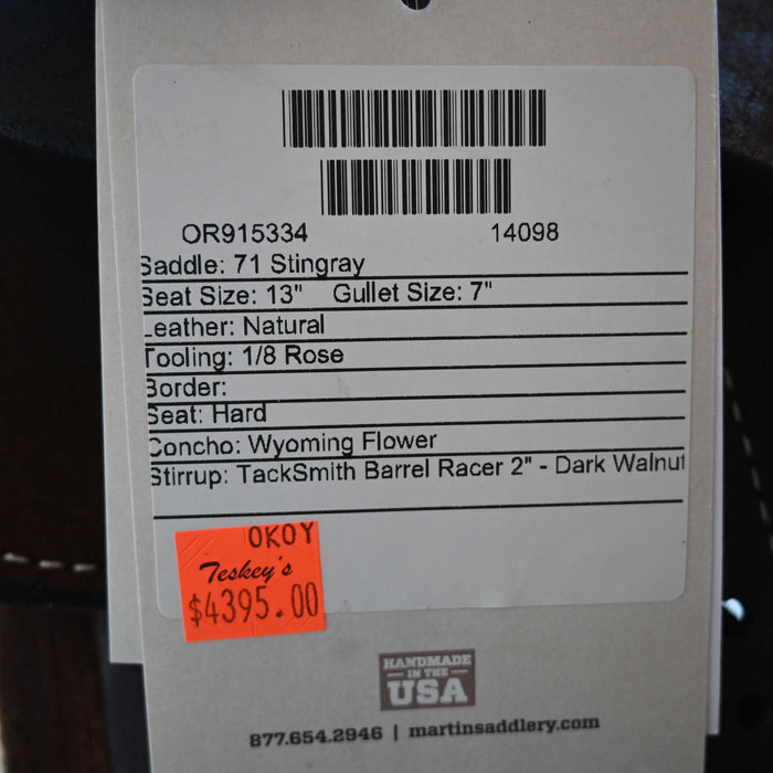 13" MARTIN STINGRAY BARREL SADDLE
