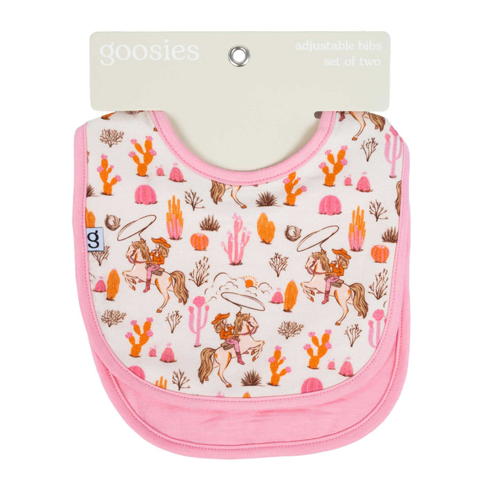 Saddle Up Cowgirl Toile Bib Set