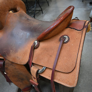 16" USED TESKEY'S CUTTING SADDLE Saddles TESKEY'S SADDLERY LLC   