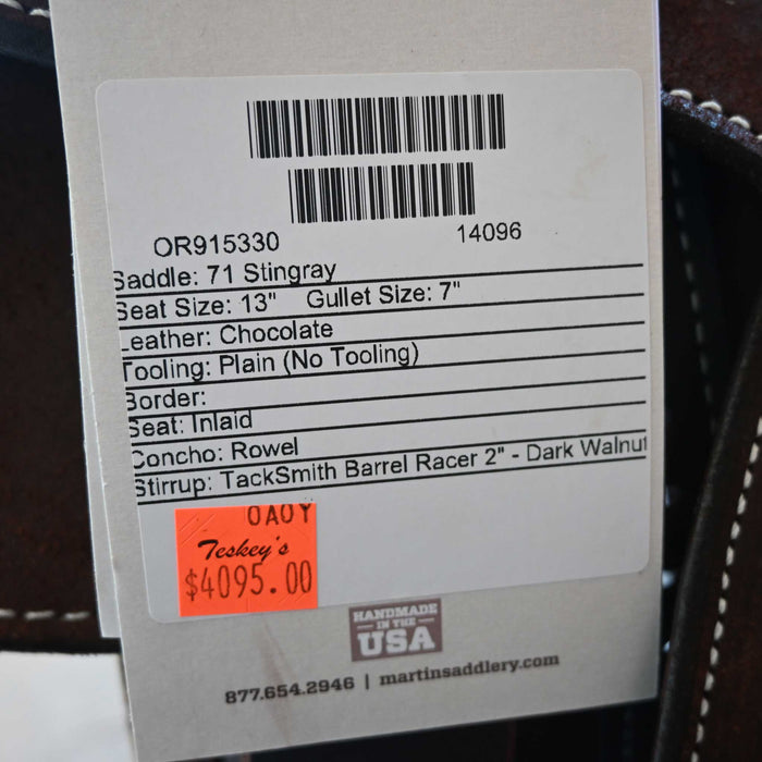 13" MARTIN STINGRAY BARREL SADDLE