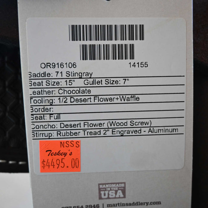 15" MARTIN STINGRAY BARREL SADDLE