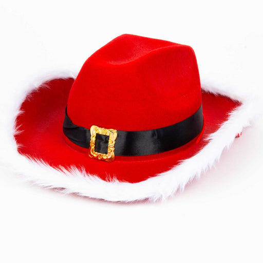 Santa Cowboy Hat HOME & GIFTS - Home Decor - Seasonal Decor One Hundred 80 Degrees