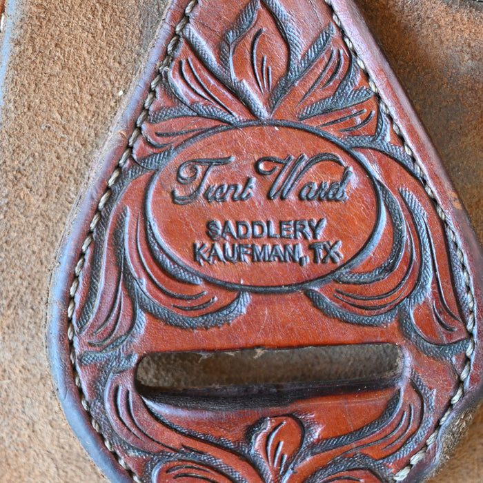 14.5" USED TRENT WARD TEAM ROPING SADDLE Saddles - Used Trent Ward