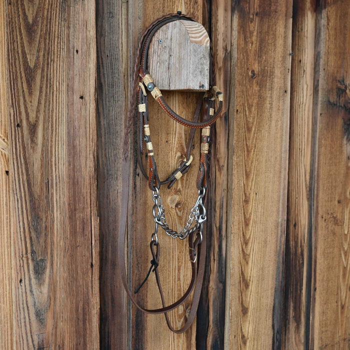 Twisted Wire Snaffle Gag Bridle Rig w/Browband Headstall Tack - Rigs misc