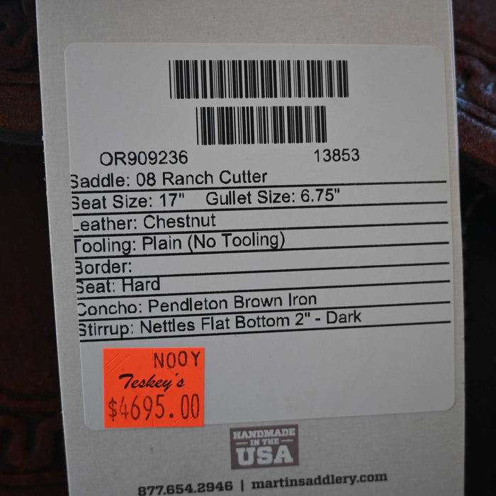17" MARTIN RANCH CUTTER SADDLE