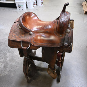 16.5" USED MARTY BYRD CUTTING SADDLE Saddles Marty Byrd   