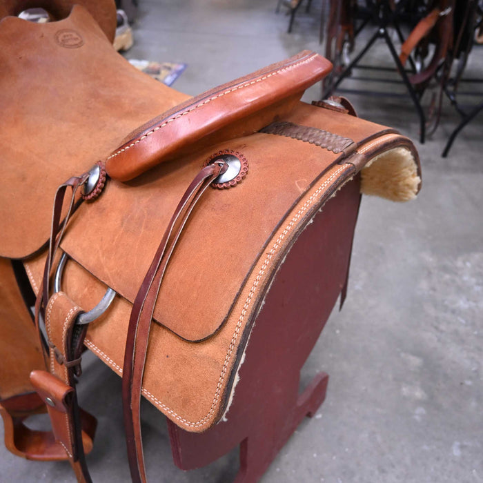 16.5" USED TESKEY'S PRO CUTTER RANCH CUTTER SADDLE Saddles - Used Teskey's Saddlery