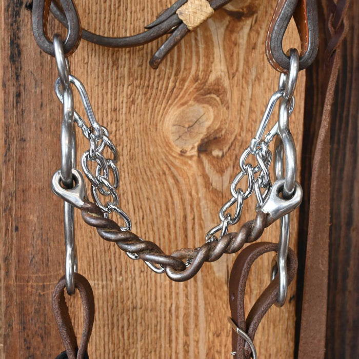 Twisted Wire Snaffle Gag Bridle Rig w/Browband Headstall Tack - Rigs misc