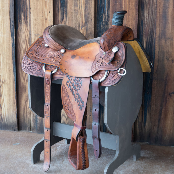 15.5" USED ROCKIN R TEAM ROPING Saddles - Used Rockin R Saddlery