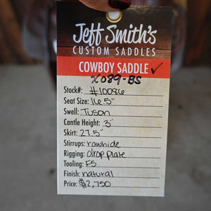 16.5" USED JEFF SMITH COWBOY SADDLE Saddles Jeff Smith   