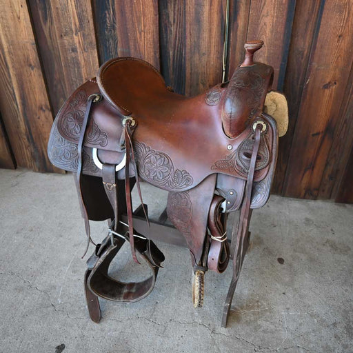 16.5" USED JEFF SMITH COWBOY SADDLE Saddles - Used Jeff Smith