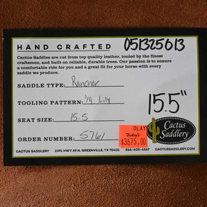 15.5" CACTUS RANCH SADDLE Saddles - New CACTUS SADDLERY