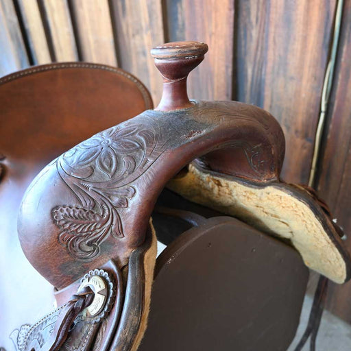 16.5" USED JEFF SMITH COWBOY SADDLE Saddles - Used Jeff Smith