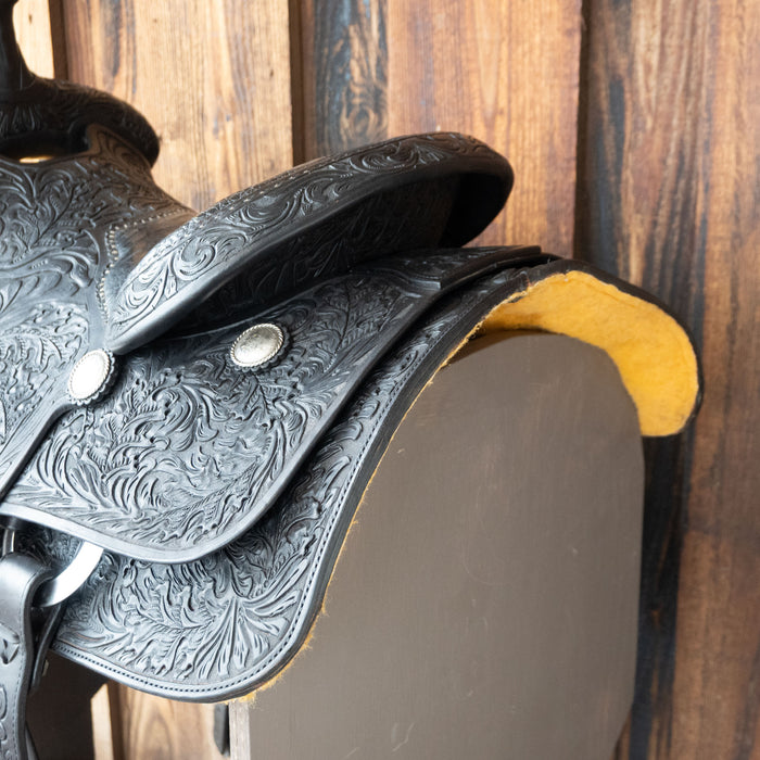 15" USED RUNNING P TEAM ROPING SADDLE Saddles - Used Running P Saddlery