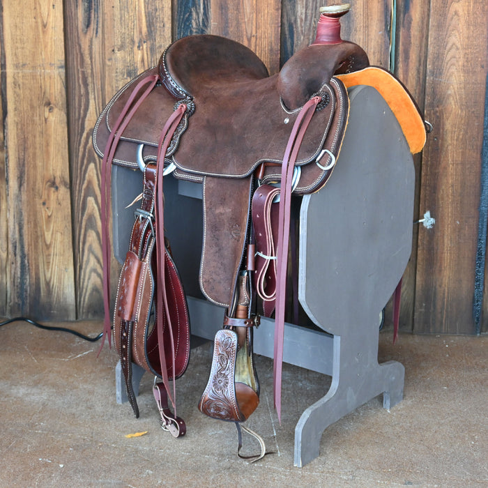 14" TESKEY'S TEAM ROPING SADDLE