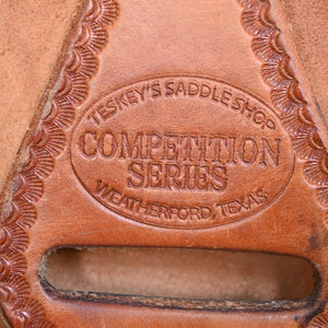 13.5" USED TESKEY'S COMPETITION BARREL SADDLE Saddles TESKEY'S SADDLERY LLC   