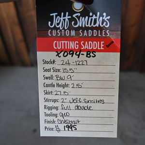15.5" USED JEFF SMITH CUTTING SADDLE Saddles Jeff Smith   