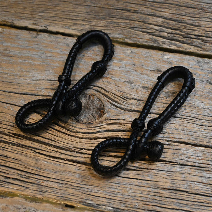 Black Rawhide Rein Connectors