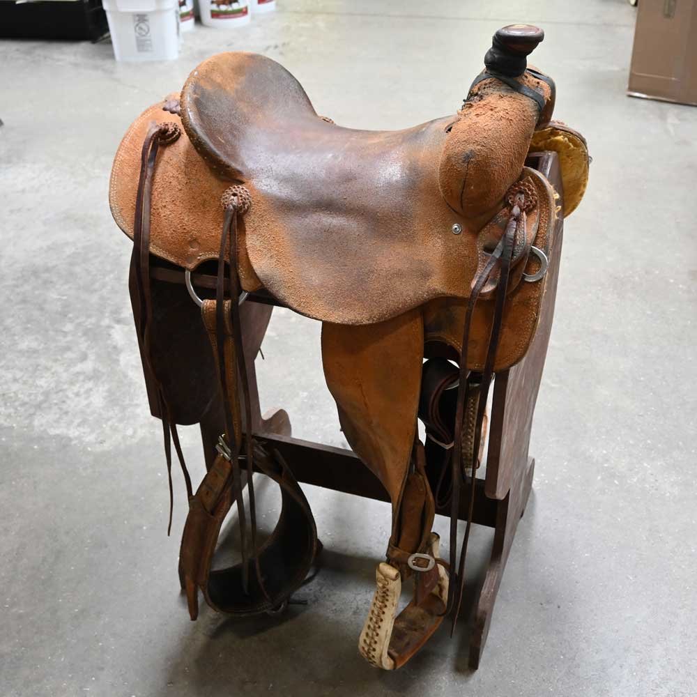 16" USED TESKEY'S STRIP DOWN RANCH SADDLE Saddles TESKEY'S SADDLERY LLC   